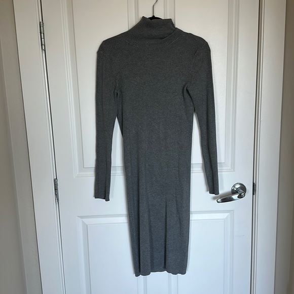 Express midi gray turtleneck, sweater dress size medium - Picture 1 of 2